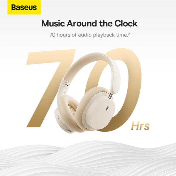 Фото - Наушники полноразмерные беспроводные Baseus Bowie D05 Creamy White (NGTD020202)