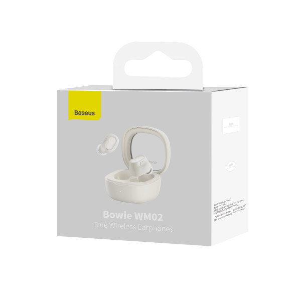 Фото - Наушники вкладыши беспроводные TWS Baseus Bowie WM02 TWS White (NGTW180002)