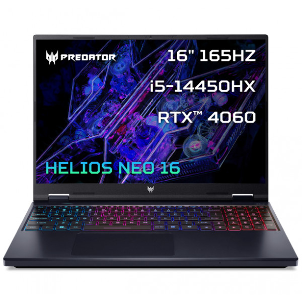 Фото - Ноутбук ігровий Acer Predator Helios Neo 16 PHN16-72 (NH.QRFEU.002) Abyssal Black Фото - Ноутбук ігровий Acer Predator Helios Neo 16 PHN16-72 (NH.QRFEU.002) Abyssal Black