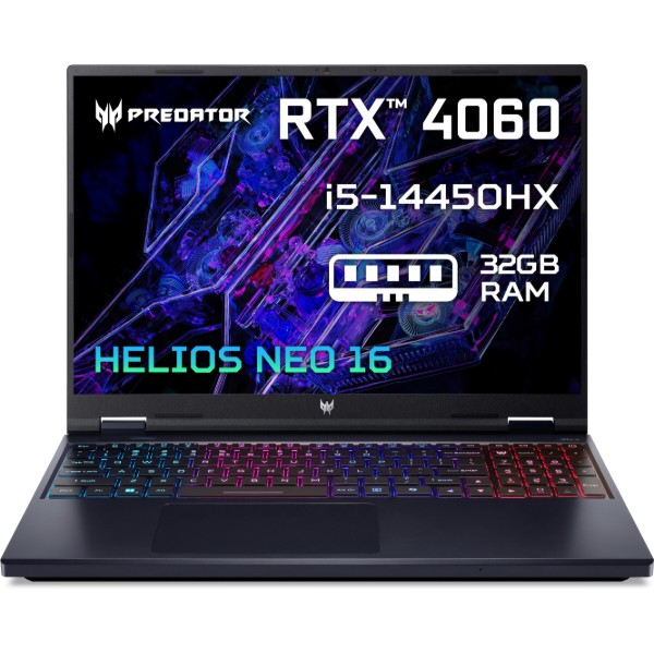 Фото - Ноутбук ігровий Acer Predator Helios Neo 16 PHN16-72 (NH.QRFEU.00C) Shale Black