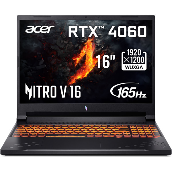 Фото - Ноутбук игровой Acer Nitro V 16 ANV16-41-R62V (NH.QRUEU.00H) Obsidian Black