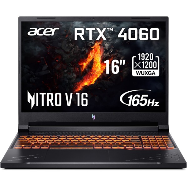 Фото - Ноутбук ігровий Acer Nitro V 16 ANV16-41-R62V (NH.QRUEU.00H) Obsidian Black
