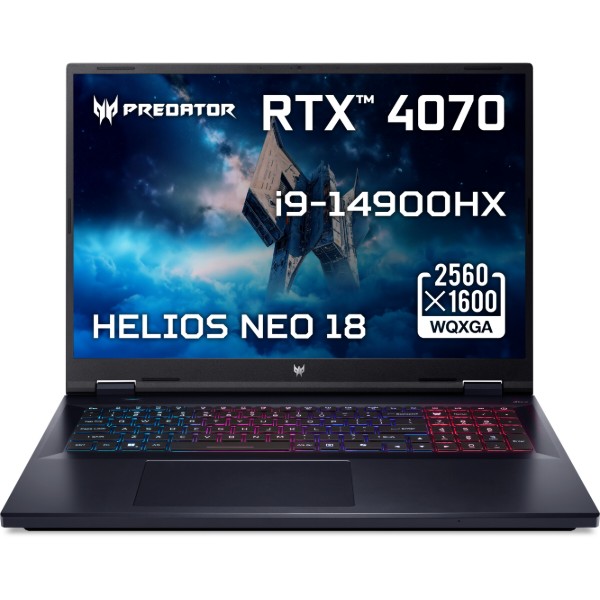 Фото - Ноутбук ігровий Acer Predator Helios Neo 18 PHN18-71 (NH.QRZEU.00D) Abyssal Black Фото - Ноутбук ігровий Acer Predator Helios Neo 18 PHN18-71 (NH.QRZEU.00D) Abyssal Black