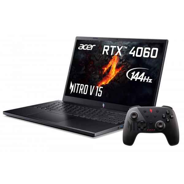 Фото - Ноутбук ігровий Acer Nitro V 15 ANV15-41 (NH.QSFEU.007) Obsidian Black
