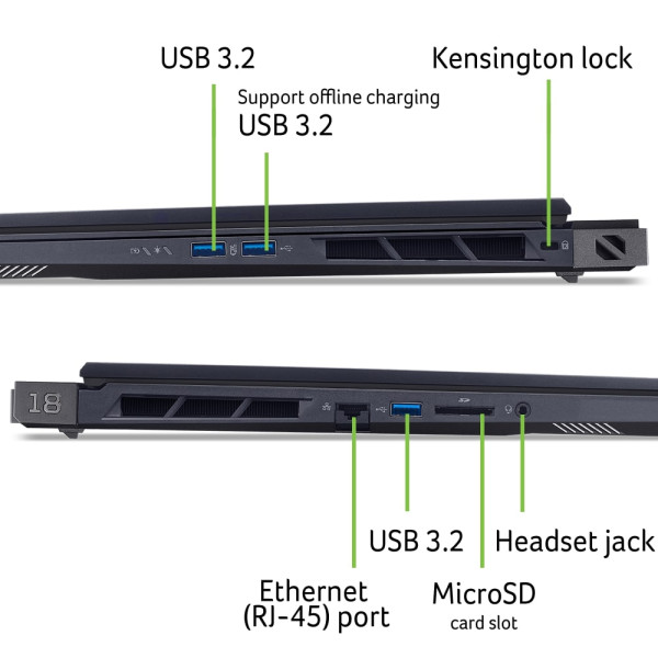 Фото - Ноутбук ігровий Acer Predator Helios 18 AI PH18-73-95RH (NH.QVWEU.002) Abyssal Black