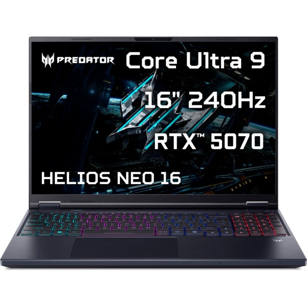 Фото - Ноутбук ігровий Acer Predator Helios Neo 16 AI PHN16-73-96A3 (NH.QX5EU.00C) Abyssal Black Фото - Ноутбук ігровий Acer Predator Helios Neo 16 AI PHN16-73-96A3 (NH.QX5EU.00C) Abyssal Black