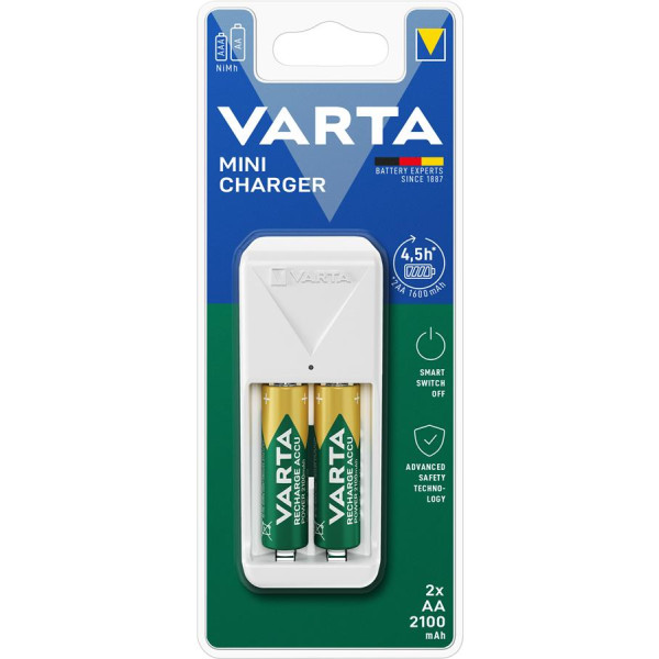 Фото - З/пристрій для акумуляторів AA/AAA Varta Mini Charger 2хNI MH (57656101451)