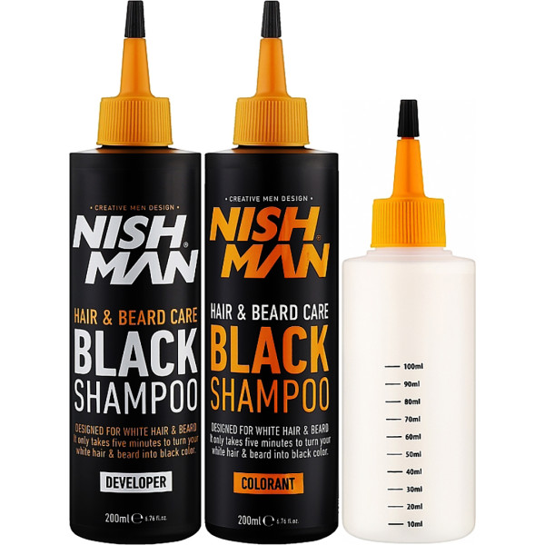 Фото - Шампунь чоловічий Nishman Hair&Beard Care Black Shampoo Bundle 400 мл (8682035090007)
