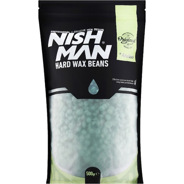 Фото - Воск для депиляции Nishman Hard Wax Beans Green 500g (8682035080459)