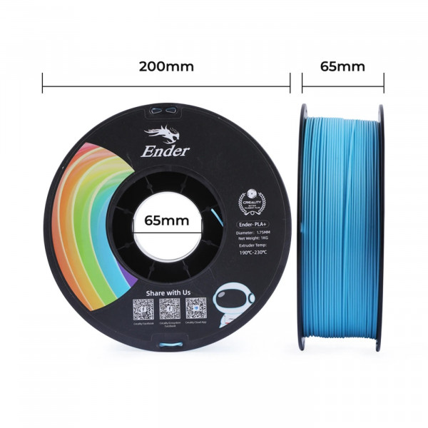Фото - Нитка для PLA-картриджа Creality Plus Filament 1.75 мм Blue (3301010310)
