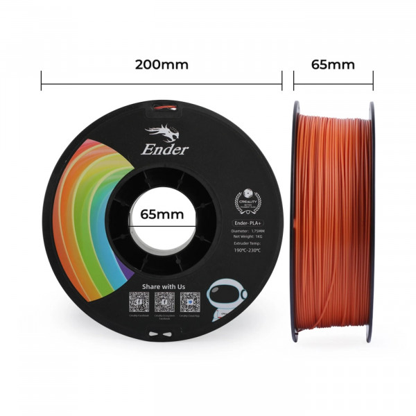 Фото - Нитка для PLA-картриджа Creality Plus Filament 1.75 мм Orange (3301010307)