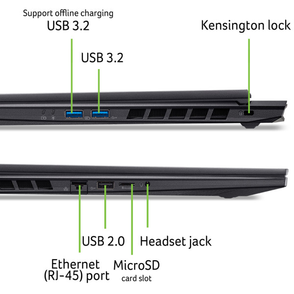Фото - Ноутбук игровой Acer Nitro 18 AI AN18-61-R4L8 (NH.QY7EU.004) Obsidian Black