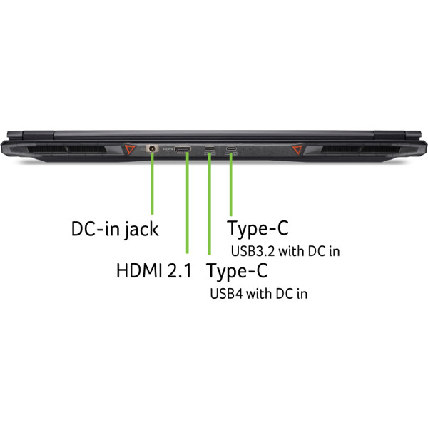 Фото - Ноутбук игровой Acer Nitro 18 AI AN18-61-R4L8 (NH.QY7EU.004) Obsidian Black