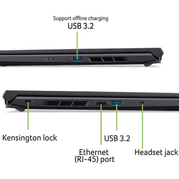 Фото - Ноутбук игровой Acer Nitro V 16 ANV16-41-R62V (NH.QRUEU.00H) Obsidian Black