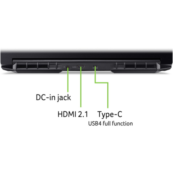 Фото - Ноутбук игровой Acer Nitro V 16 ANV16-41-R62V (NH.QRUEU.00H) Obsidian Black