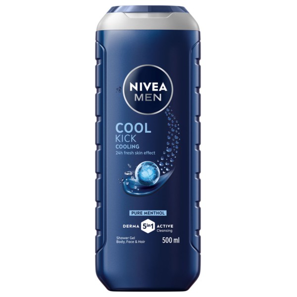 Фото - Гель для душу NIVEA СOOL KICK для тіла і волосся 500мл