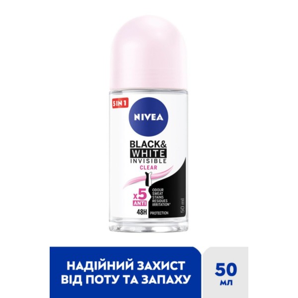 Фото - Дезодорант кульковий NIVEA антіперсп Clear Невидимий захист 50мл