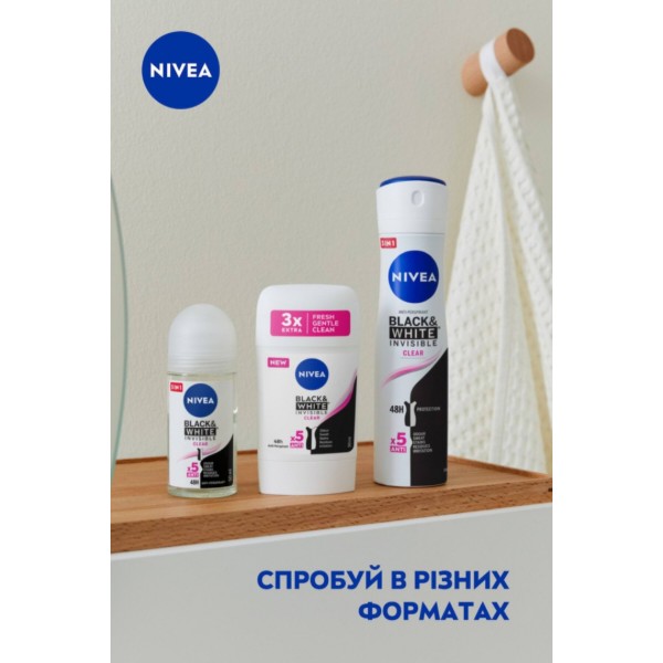 Фото - Дезодорант кульковий NIVEA антіперсп Clear Невидимий захист 50мл