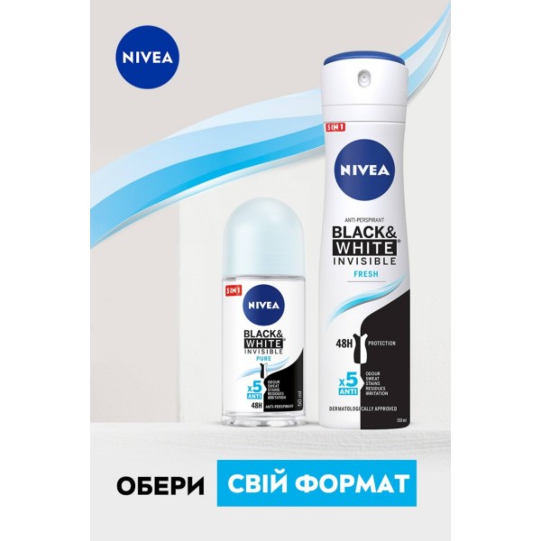 Фото - Дезодорант кульковий NIVEA антіперсп Power Невидимий захист 50мл