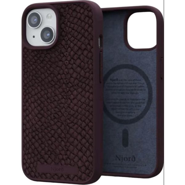 Фото - Чохол для смартфону Njord Salmon Leather MagSafe Case Rust for iPhone 15 (NA51SL03)