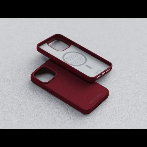 Фото - Чохол для смартфону Njord Suede MagSafe Case Crimson Red for iPhone 15 Pro Max (NA54SU11)