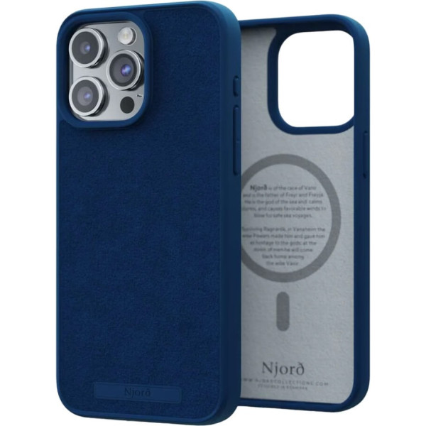 Фото - Чохол для смартфону Njord Suede MagSafe Case Navy Blue for iPhone 15 Pro Max (NA54SU01)