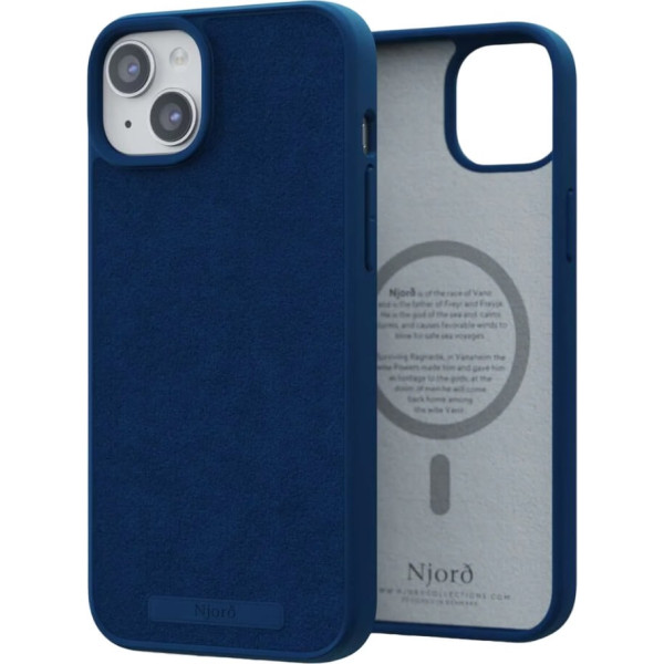 Фото - Чохол для смартфону Njord Suede MagSafe Case Navy Blue for iPhone 15 Plus (NA52SU01)