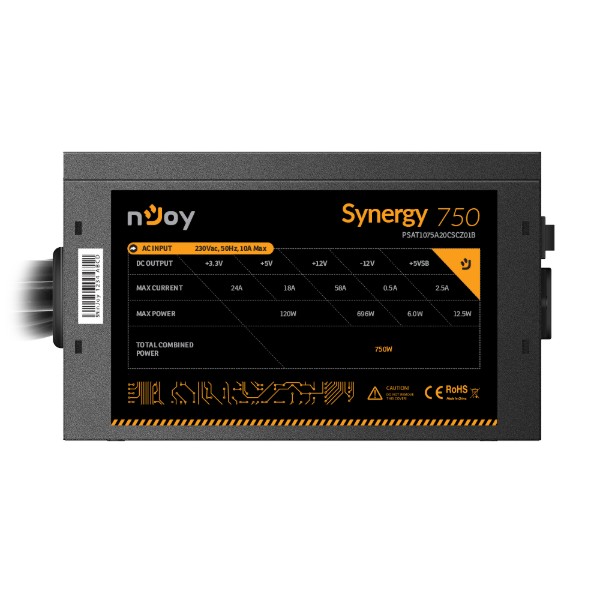 Фото - Блок питания для ПК Njoy PSU Synergy 750 (PSAT1075A20CSCZ01B)