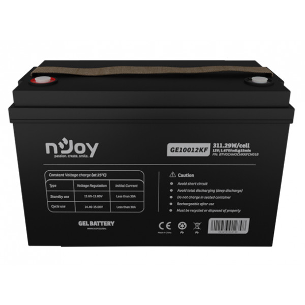 Фото - Аккумулятор для ИБП Njoy GE10012KF 12V 100AH (BTVGCAHOCHKKFCN01B) GEL