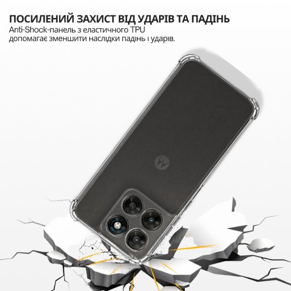 Фото - Чехол для смартфона BeCover Anti-Shock for Motorola Moto G77 Clear (715700)