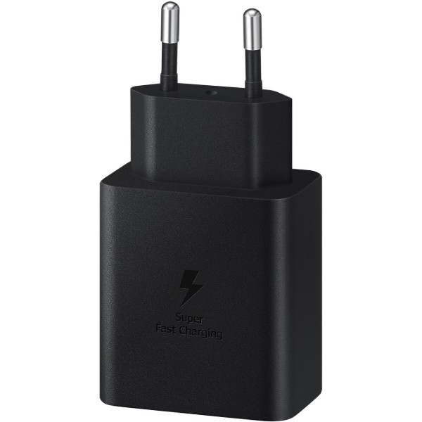 Фото - Мережевий зарядний пристрій Samsung 45W Compact Power Adapter C to C Cable Black  (EP-T4510XBEGEU)