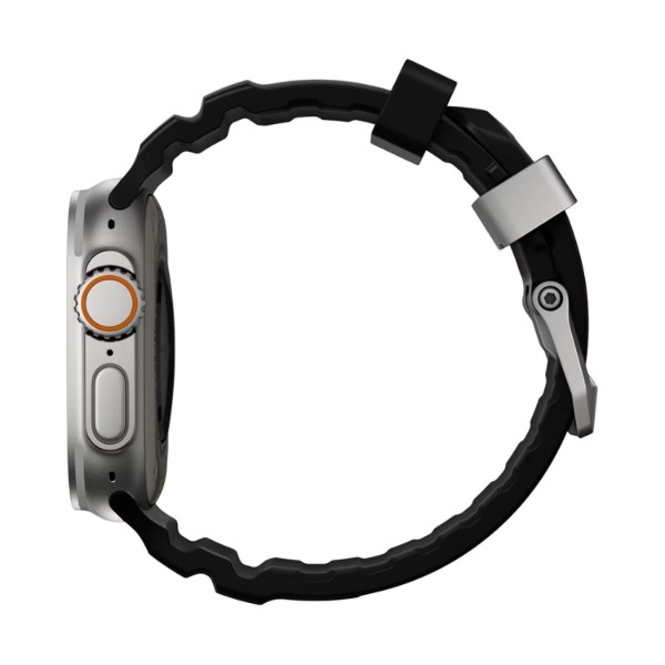Фото - Ремешок для смарт-часов Nomad Rocky Point Band Natural Titanium Hardware Carbon Black 46mm/49mm (NM009889858)