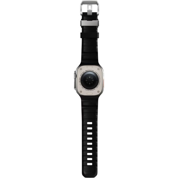 Фото - Ремешок для смарт-часов Nomad Rocky Point Band Natural Titanium Hardware Carbon Black 46mm/49mm (NM009889858)