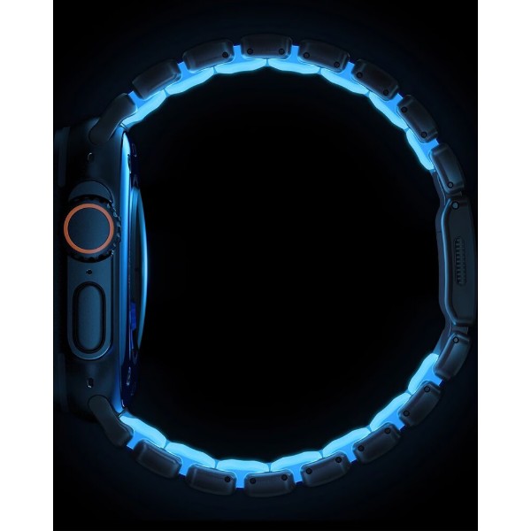 Фото - Ремешок для смарт-часов Nomad Stratos Band Black Hardware Icy Blue Glow 46mm/49mm (NM009896858)