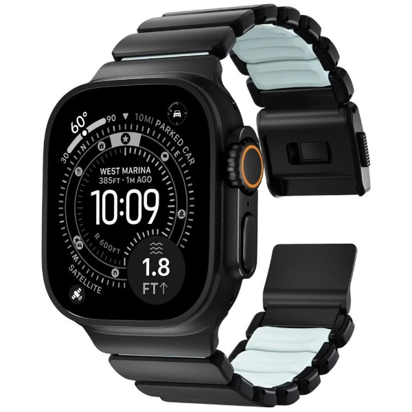 Фото - Ремешок для смарт-часов Nomad Stratos Band Black Hardware Icy Blue Glow 46mm/49mm (NM009896858)