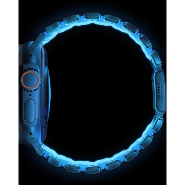 Фото - Ремешок для смарт-часов Nomad Stratos Band Natural Hardware Icy Blue Glow 46mm/49mm (NM009902858)