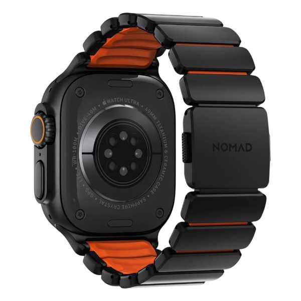 Фото - Ремінець для смарт-годинника Nomad Stratos Band Black Hardware Ultra Orange 46mm/49mm (NM011116858)