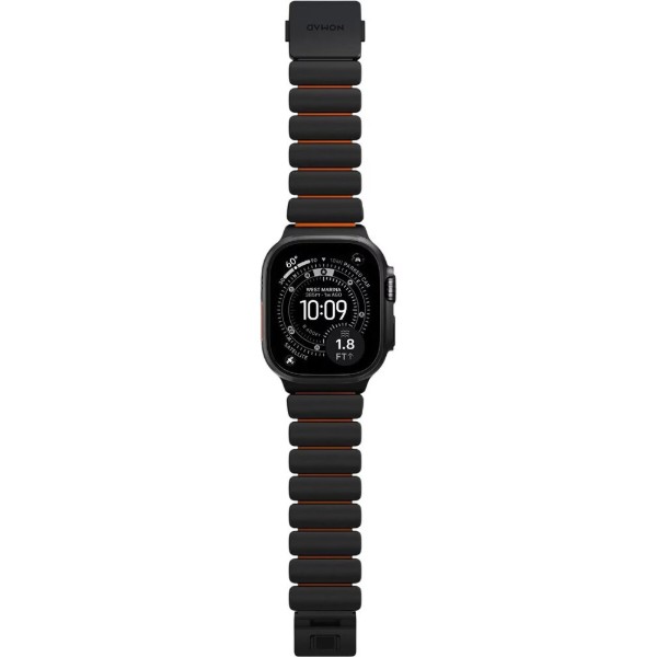 Фото - Ремінець для смарт-годинника Nomad Stratos Band Black Hardware Ultra Orange 46mm/49mm (NM011116858)