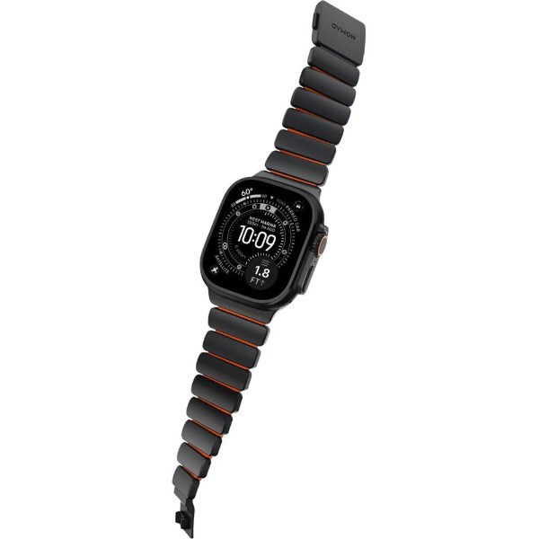 Фото - Ремінець для смарт-годинника Nomad Stratos Band Black Hardware Ultra Orange 46mm/49mm (NM011116858)