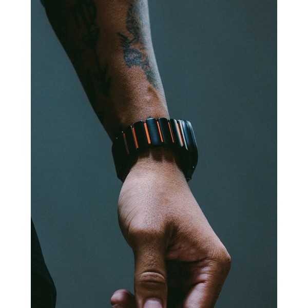 Фото - Ремінець для смарт-годинника Nomad Stratos Band Black Hardware Ultra Orange 46mm/49mm (NM011116858)
