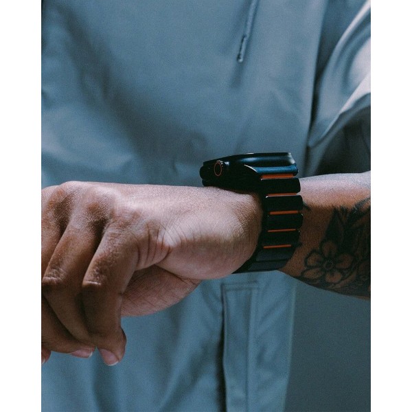 Фото - Ремінець для смарт-годинника Nomad Stratos Band Black Hardware Ultra Orange 46mm/49mm (NM011116858)