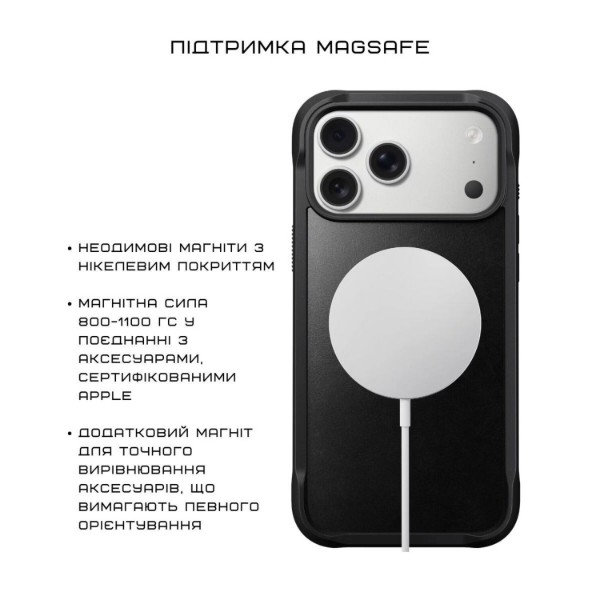 Фото - Чехол для смартфона Nomad Rugged Leather Case Horween Black for iPhone 17 Pro Max (NM011789858)