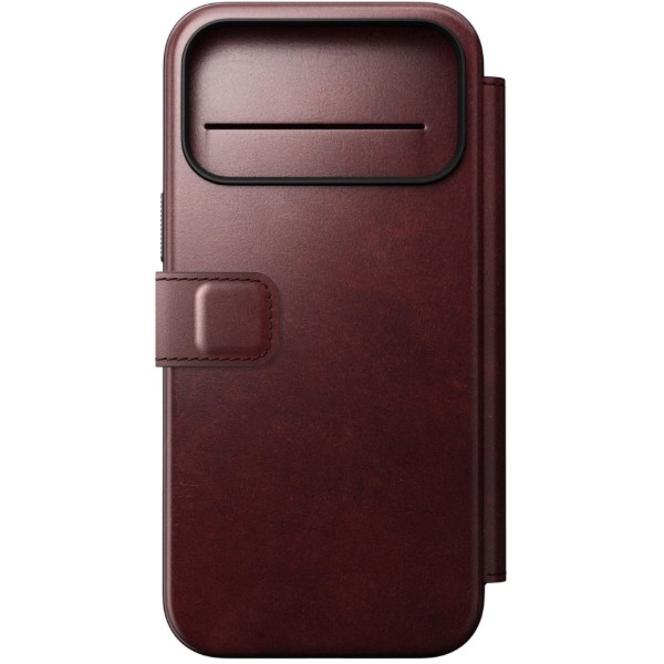 Фото - Чохол для смартфону Nomad Modern Leather Folio Case Horween Burgundy for iPhone 17 Pro (NM011833858)