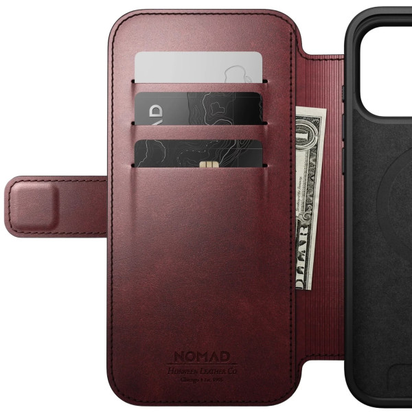 Фото - Чехол для смартфона Nomad Modern Leather Folio Case Horween Burgundy for iPhone 17 Pro Max (NM011826858)