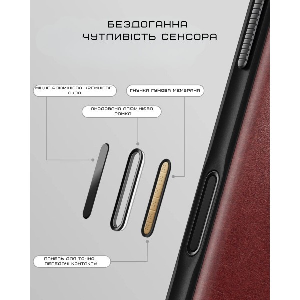 Фото - Чохол для смартфону Nomad Modern Leather Folio Case Horween Burgundy for iPhone 17 Pro (NM011833858)