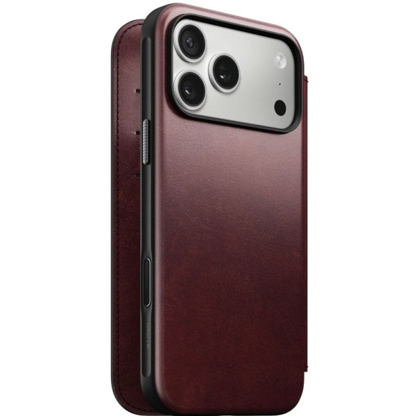 Фото - Чехол для смартфона Nomad Modern Leather Folio Case Horween Burgundy for iPhone 17 Pro Max (NM011826858) Фото - Чехол для смартфона Nomad Modern Leather Folio Case Horween Burgundy for iPhone 17 Pro Max (NM011826858)