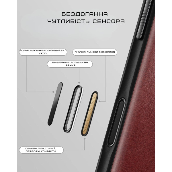Фото - Чехол для смартфона Nomad Modern Leather Case Horween Burgundy for iPhone 17 Pro (NM011857858)