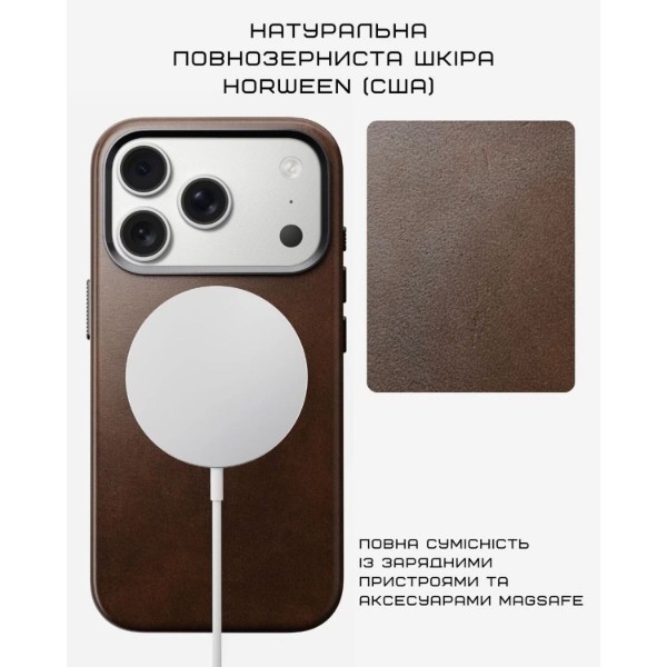 Фото - Чехол для смартфона Nomad Traditional Leather Case Horween Rustic Brown for iPhone 17 Pro (NM011970858)