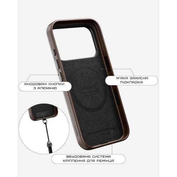 Фото - Чехол для смартфона Nomad Traditional Leather Case Horween Rustic Brown for iPhone 17 Pro (NM011970858)