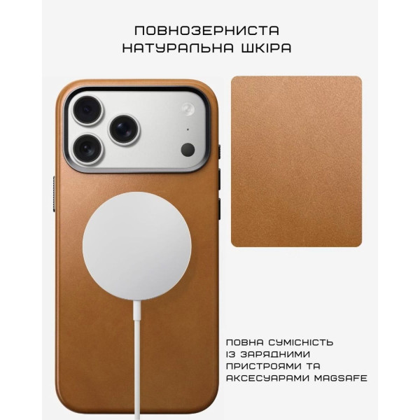 Фото - Чехол для смартфона Nomad Traditional Leather Case English Tan for iPhone 17 Pro Max (NM011888858)